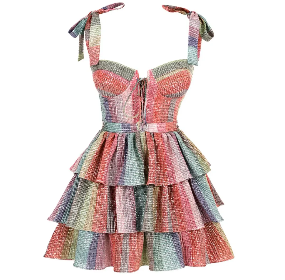 THE NEW ARRIVALS by İlkyaz Özel Lily Rose in Rainbow Waves Size 12/L - Image 5