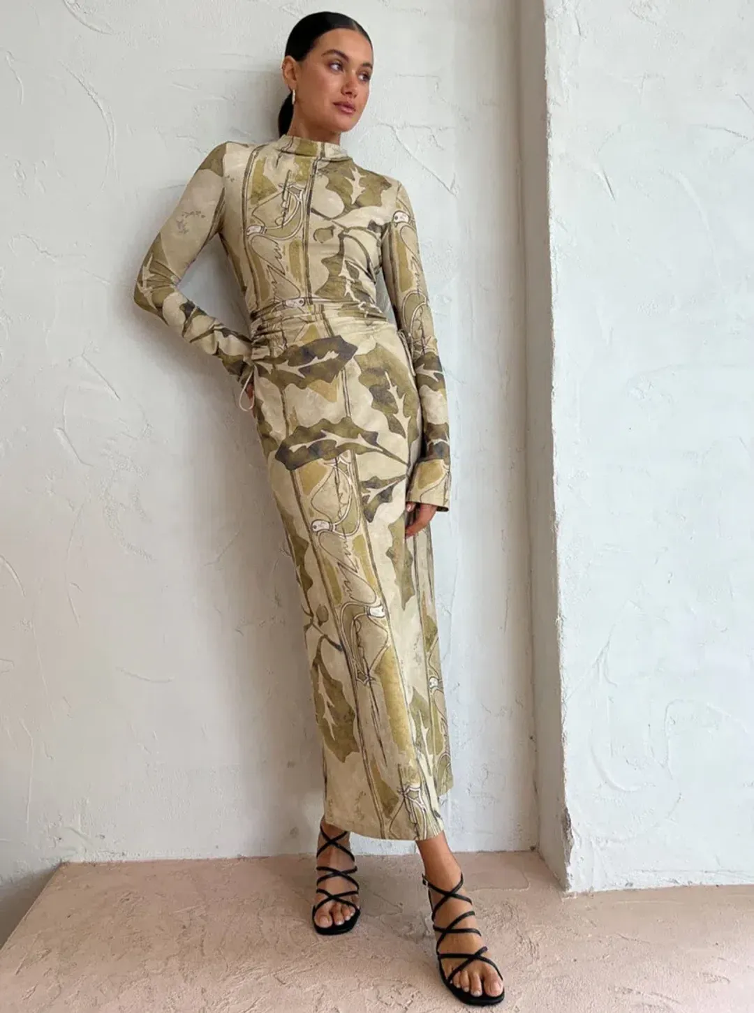 Camilla and Marc Kyha Midi Dress Print Size 8 for rent on The Volte - main image