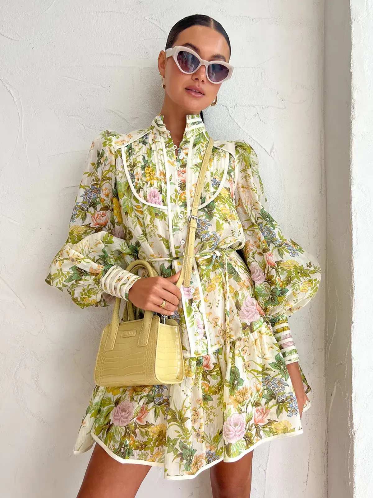 Alemais Eden Mini Dress Floral Size 8 - Image 2