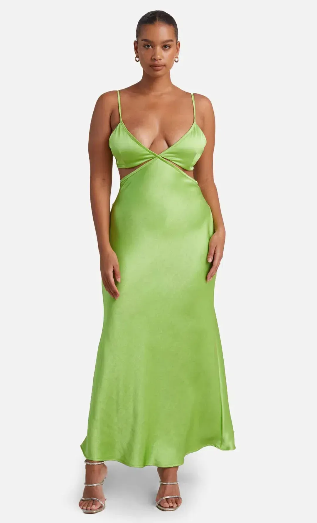 Bec and Bridge Veronique Maxi Dress Lime Green Size 8 for rent on The Volte - main image