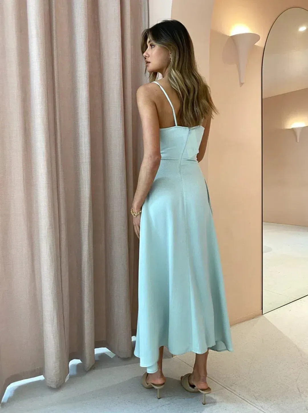 Anna Quan Carina Dress Pistachio Size 6 for rent on The Volte - main image