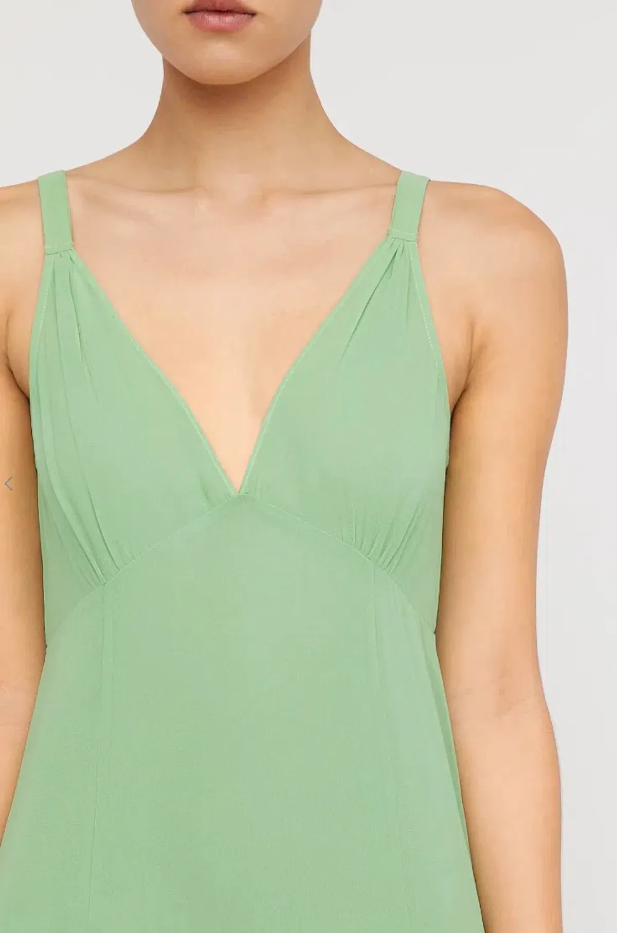 Scanlan Theodore Silk Georgettet Slip Dress Green Size AU 10 - Image 4