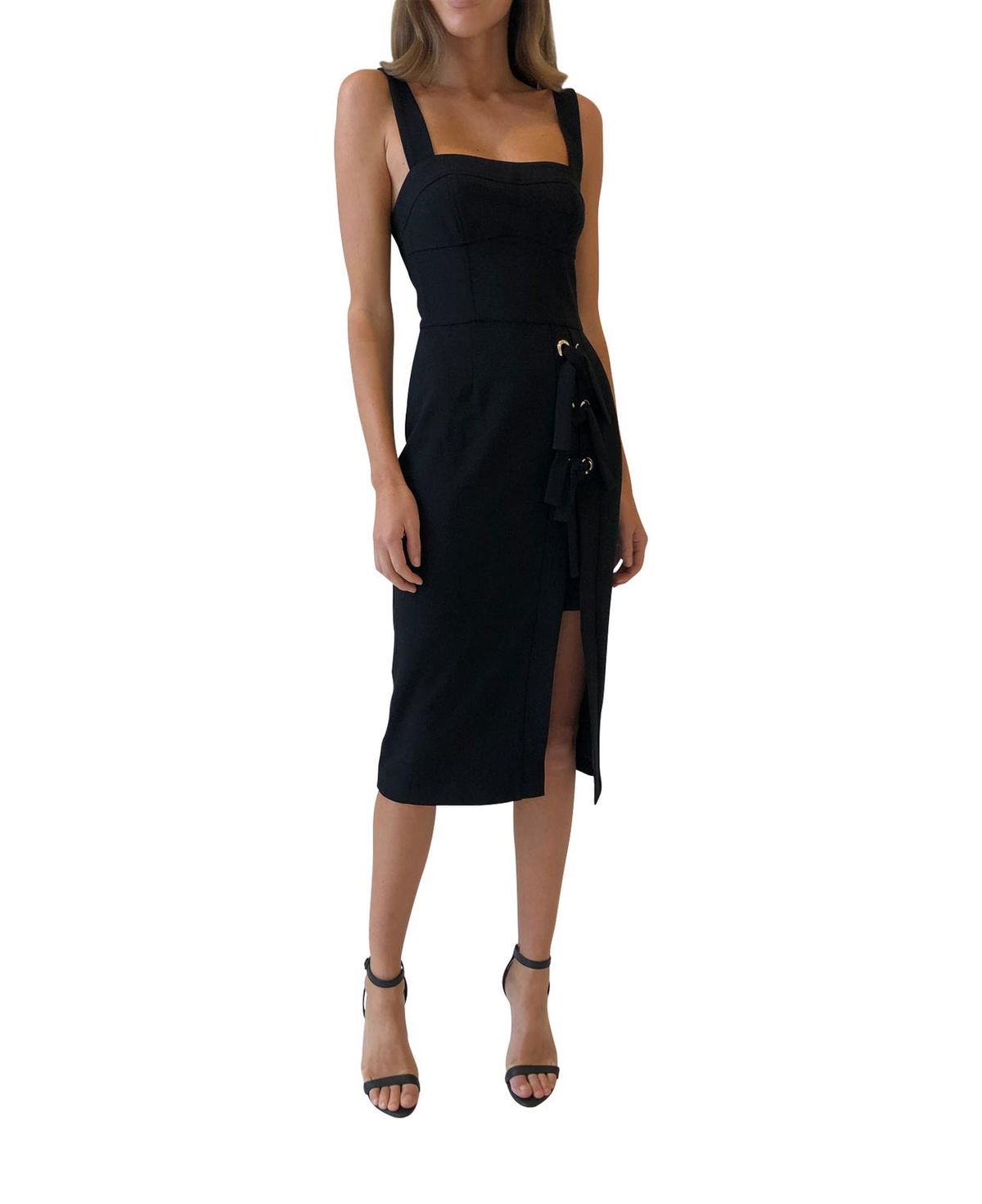 Rebecca Vallance Celestina Tie Dress in Black size 8 - Image 2