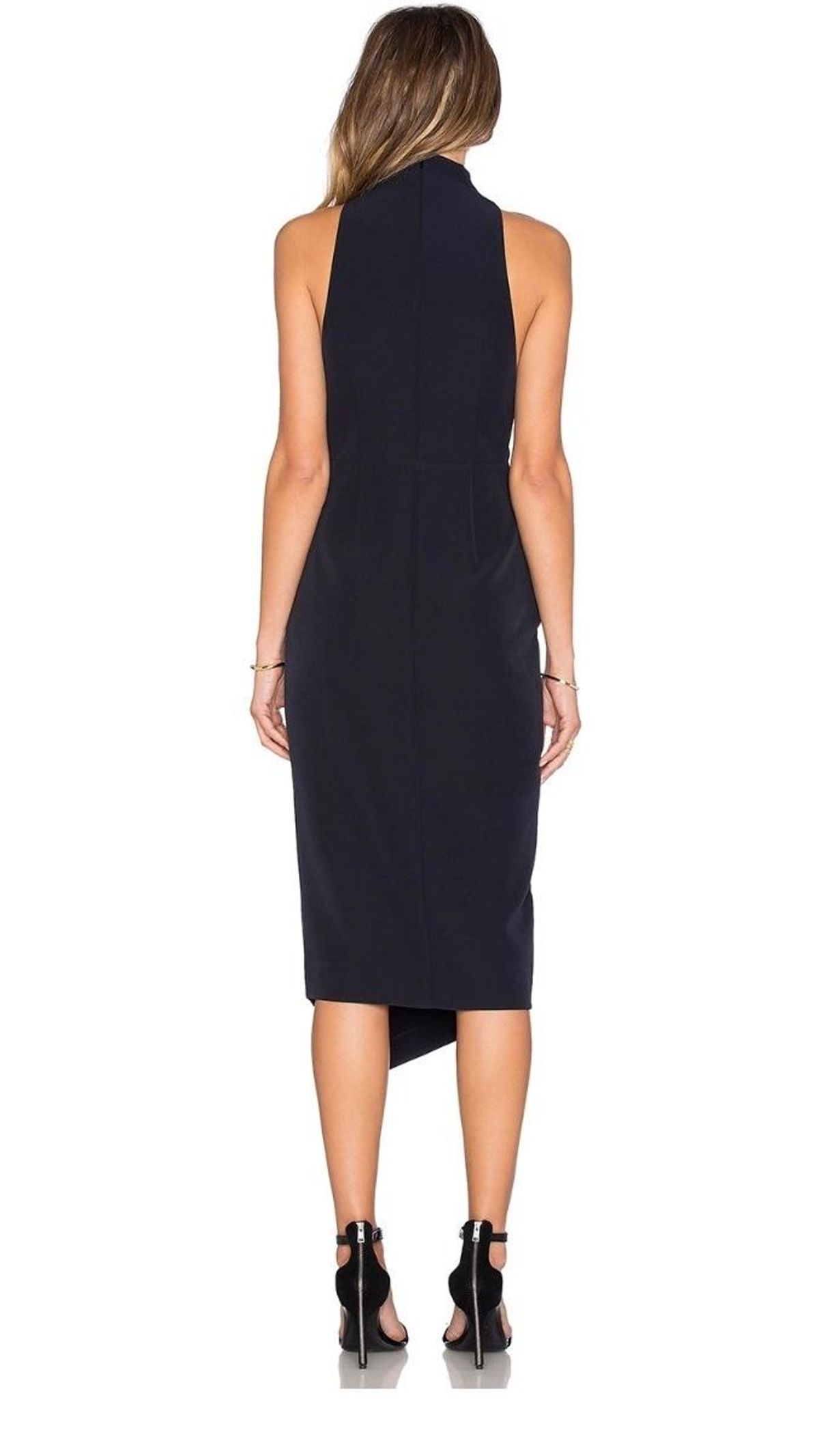 Shona Joy Admiral High Neck Dress in Navy size 6 - Image 3