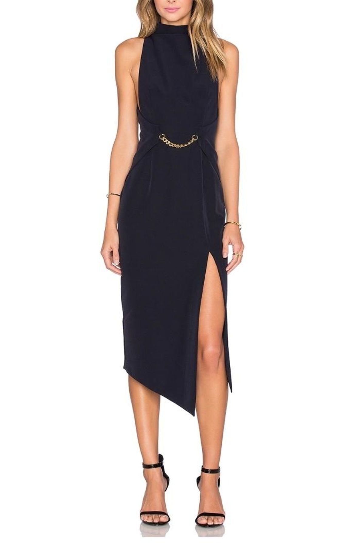 Shona Joy Admiral High Neck Dress in Navy size 6 - Image 1