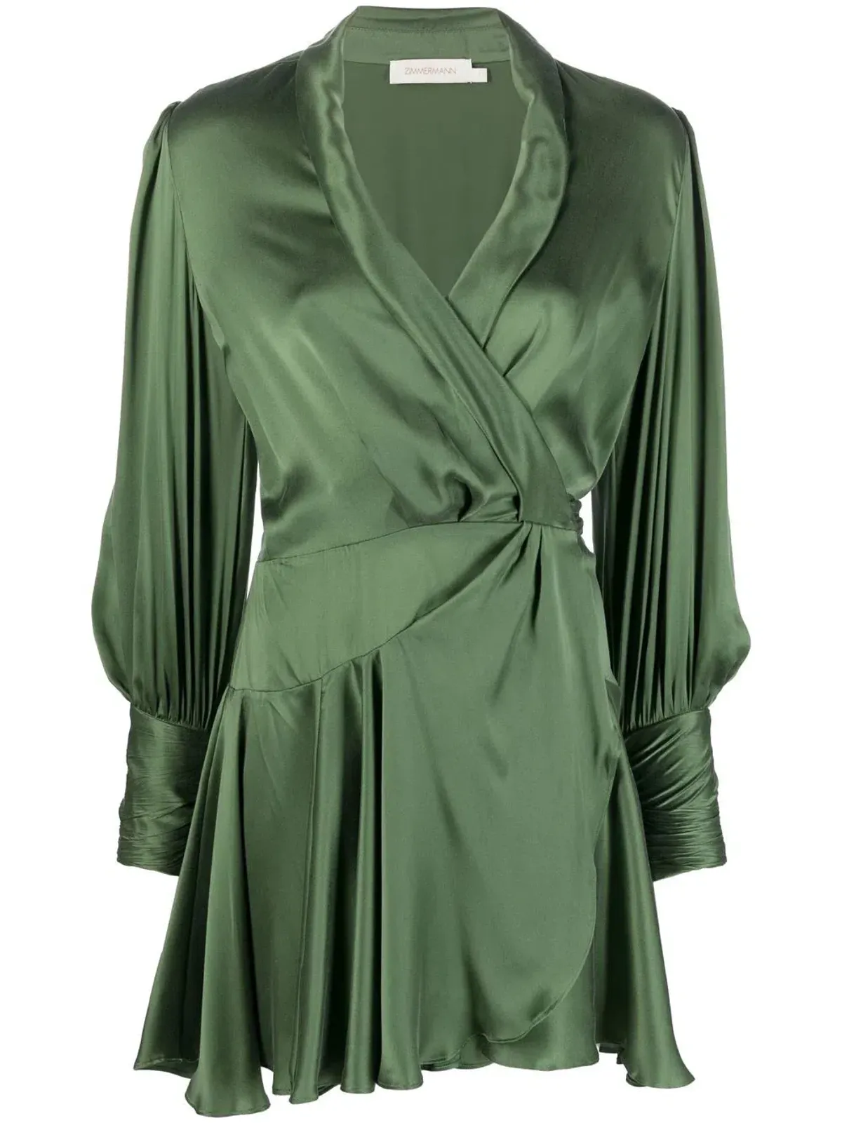Zimmerman Silk Wrap Dress Green Size 1 / AU 10 - Image 4