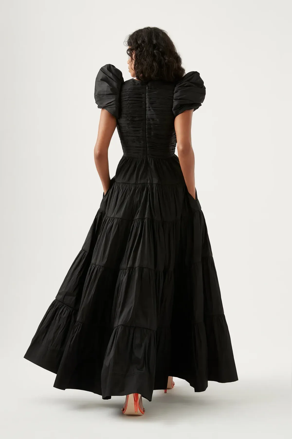 Aje Statuesque Tiered Gown Black Size 4 - Image 2