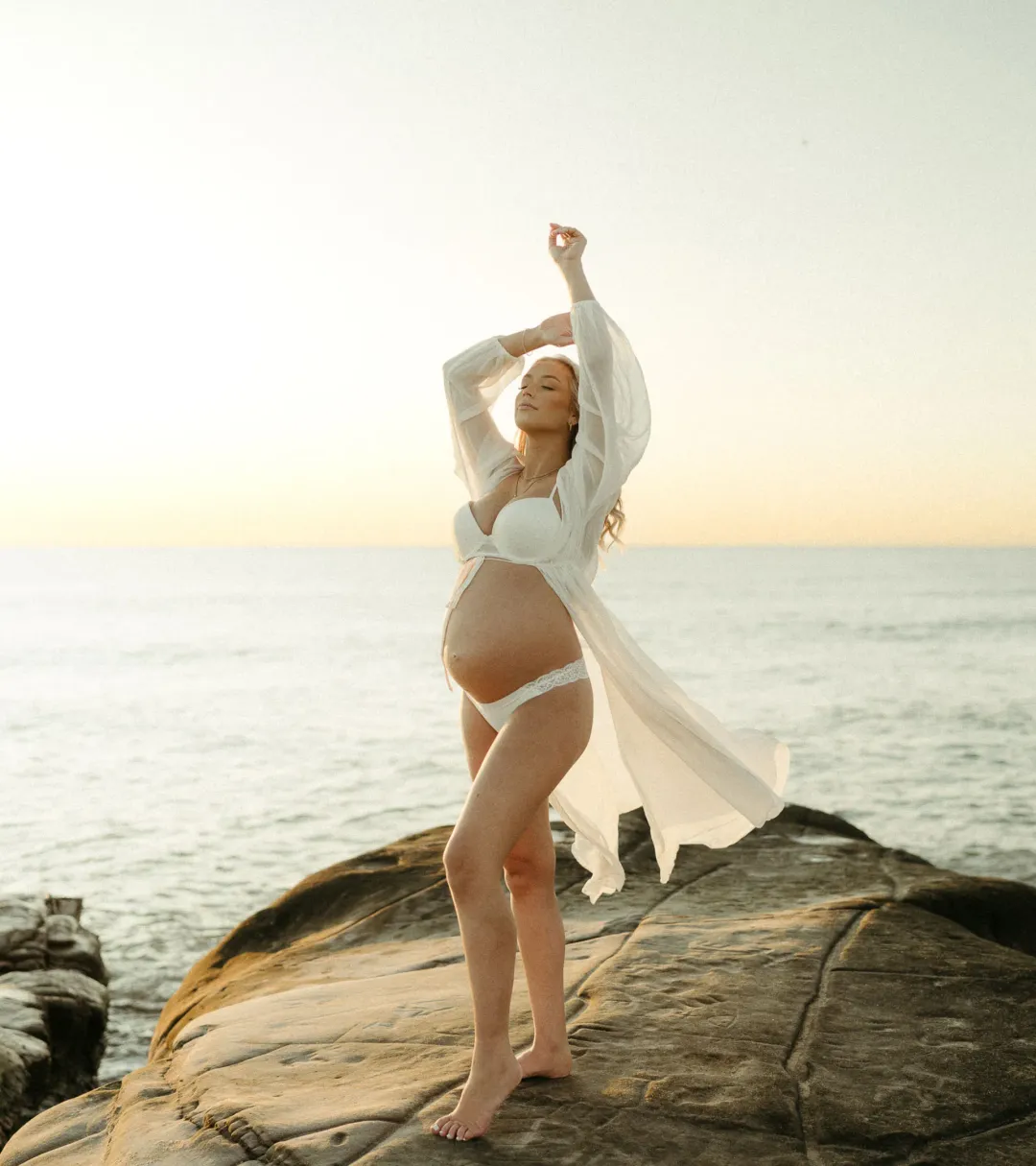 Robed.Co Sheer Robe Ivory One Size Fits Most (Regular Length) for rent on The Volte - main image