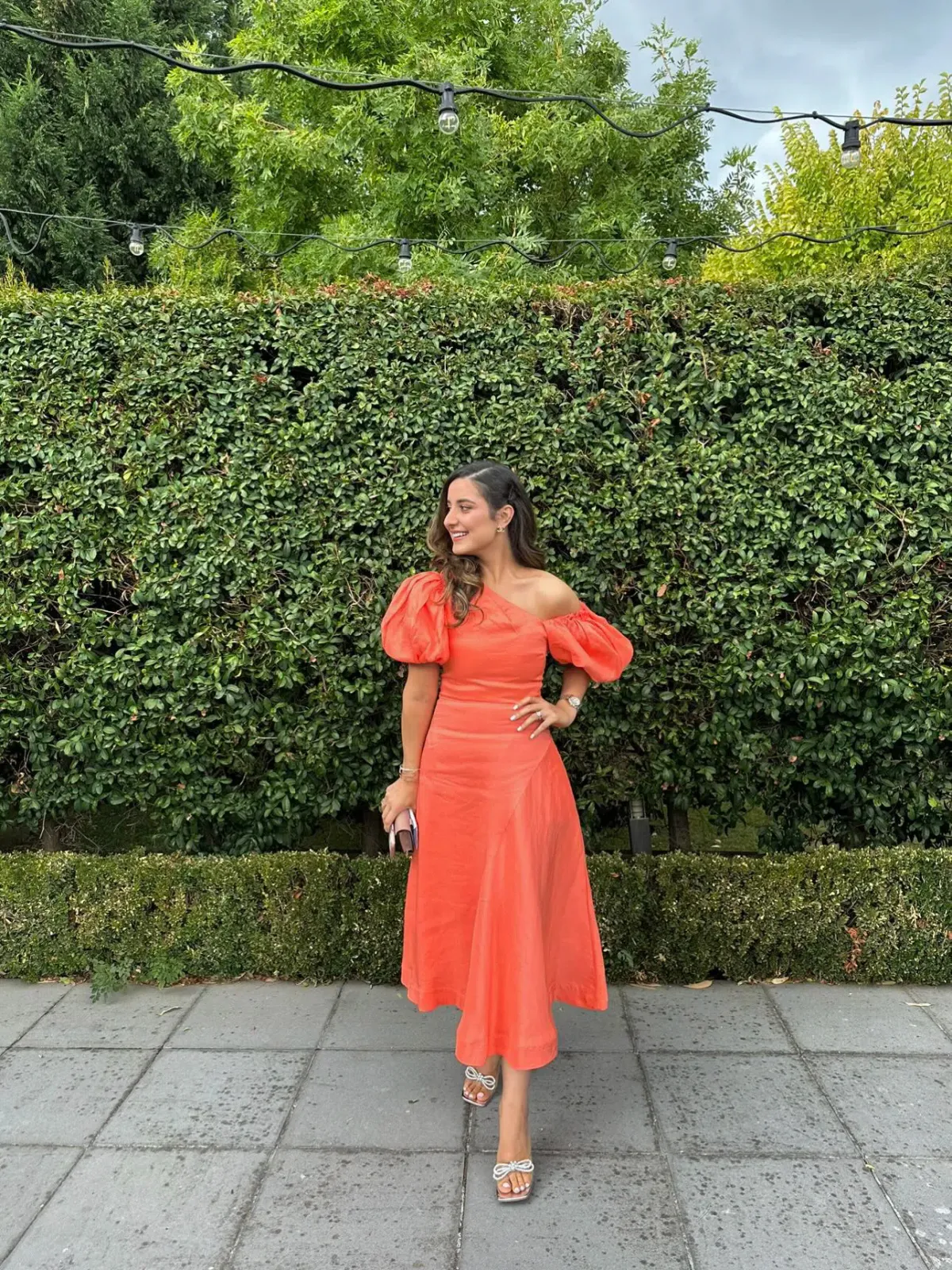 Aje Maia Off Shoulder Midi Dress Coral Size 10 - Image 2