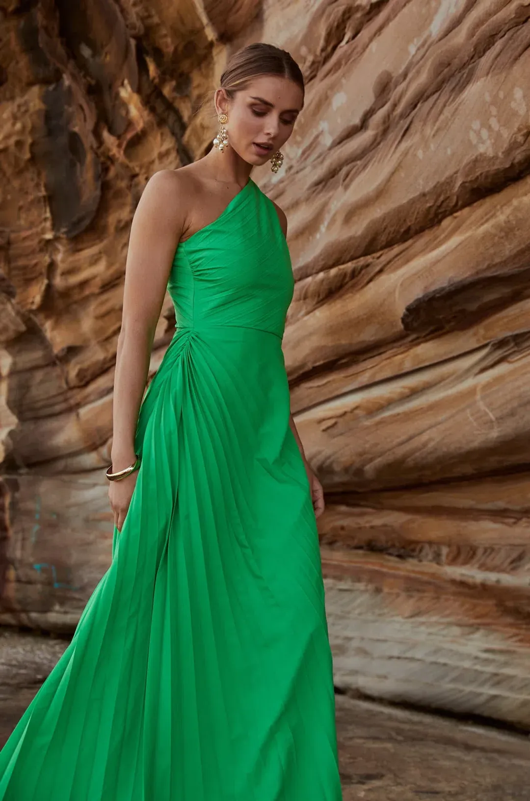 Sonya Moda Azalea Gown In Barcelona Green Size 6 for rent on The Volte - main image