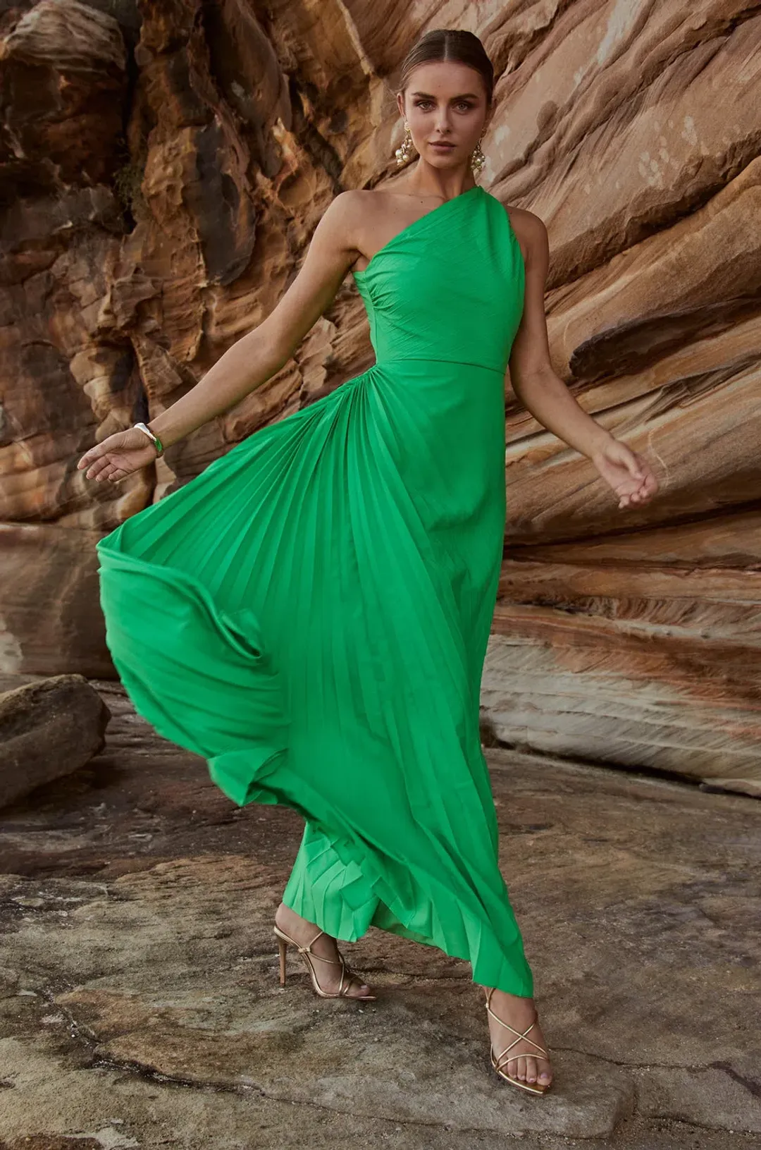 Sonya Moda Azalea Gown In Barcelona Green Size 6 for rent on The Volte - main image