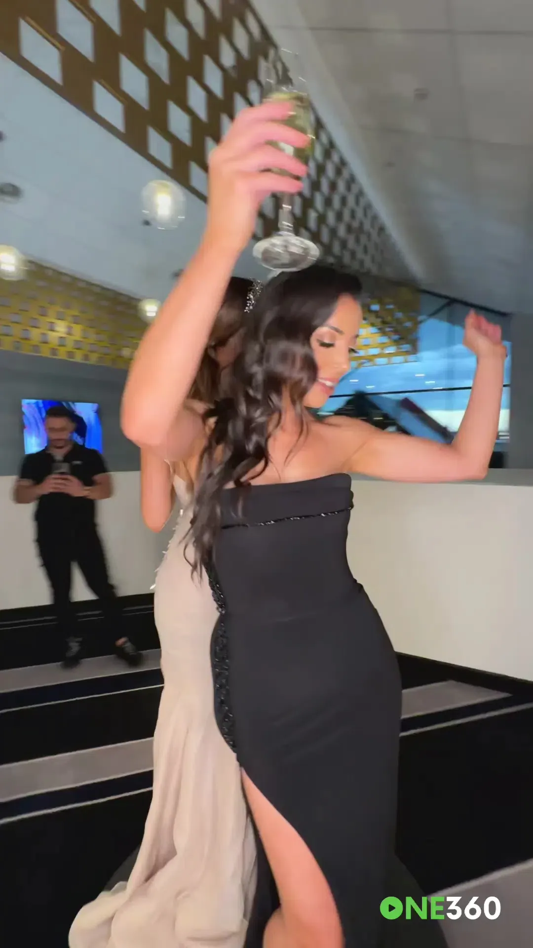 Albina Dyla Strapless Gown Black Size 8 for rent on The Volte - main image