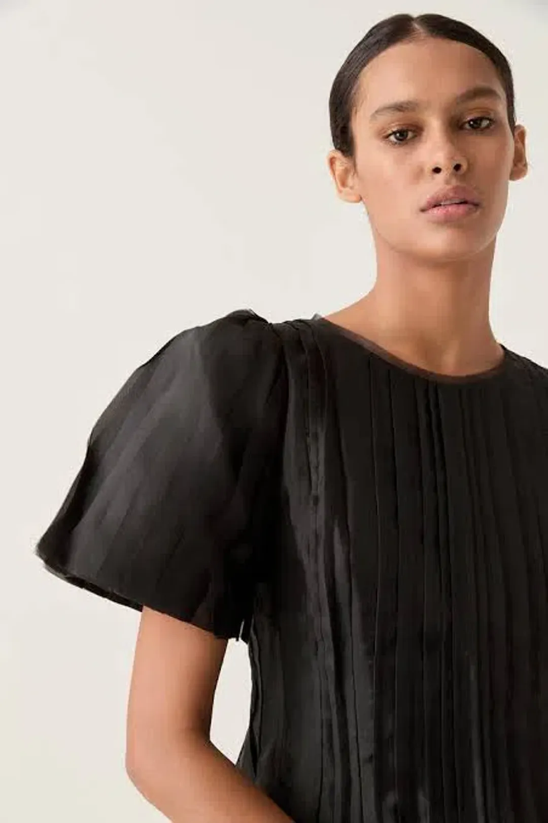 AJE Nova Pleated Midi Dress black Size 12 / L for rent on The Volte - main image