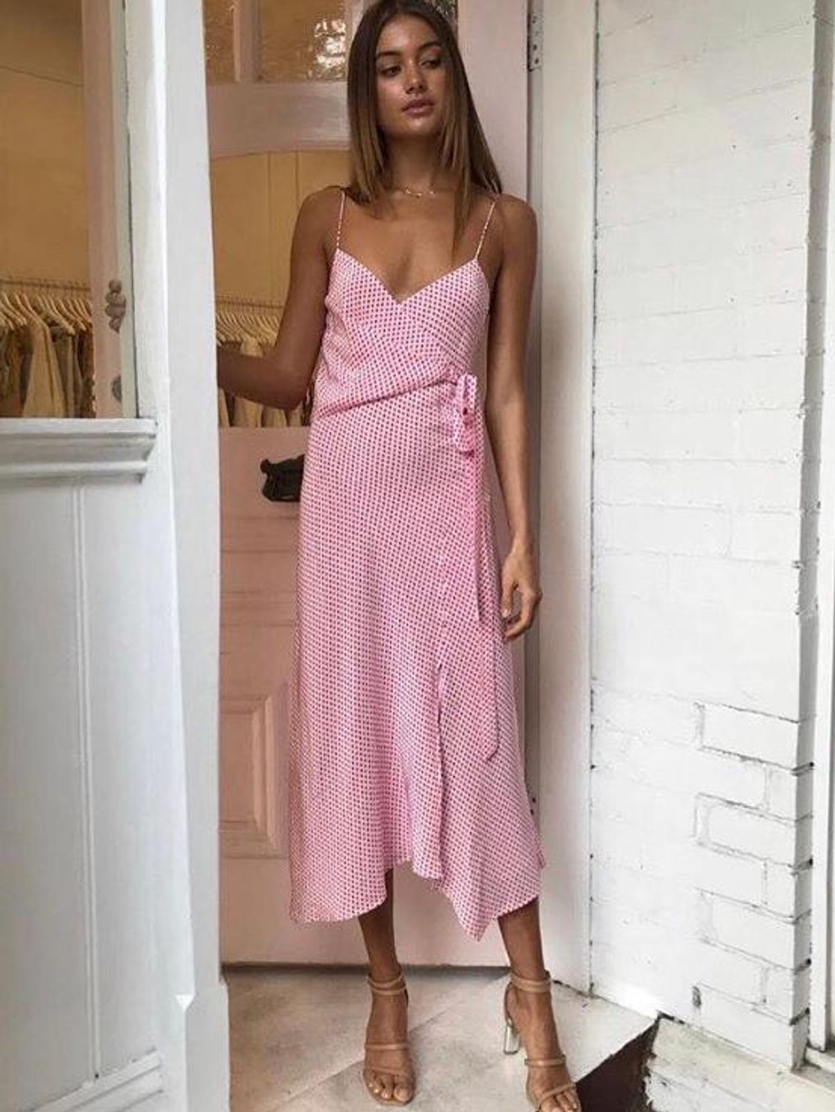 Bec & Bridge Love Sensation wrap dress white and pink size 8  - Image 1