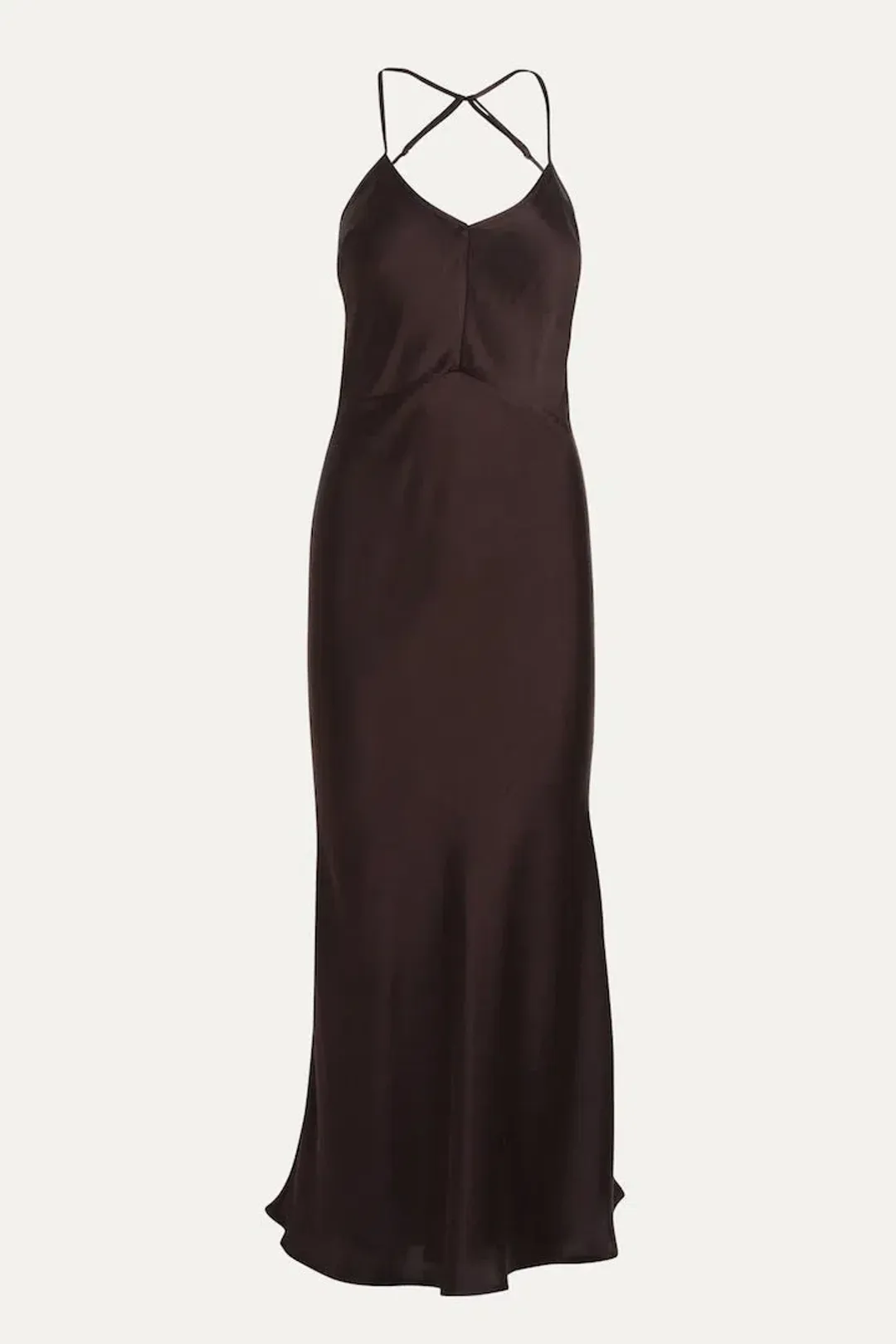 Flannel Hannah Long Slip Dress Chocolate Size M/Au 10  for rent on The Volte - main image