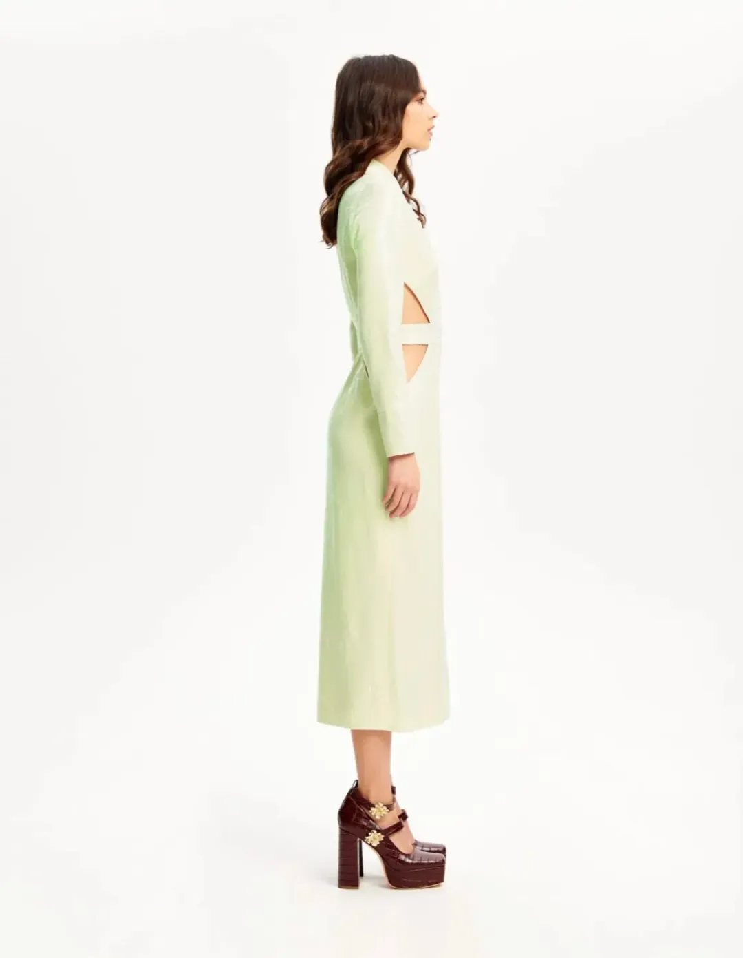 Alice McCall Night SkyMidi Trench Dress Green Size 12  for rent on The Volte - main image