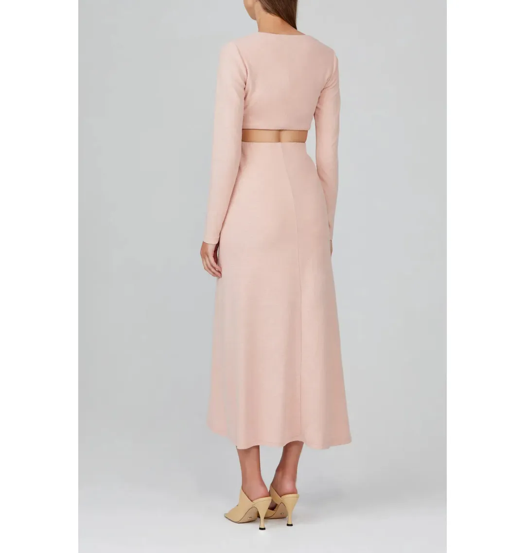 Acler Brighton Midi Dress Pink Size AU 12 for rent on The Volte - main image