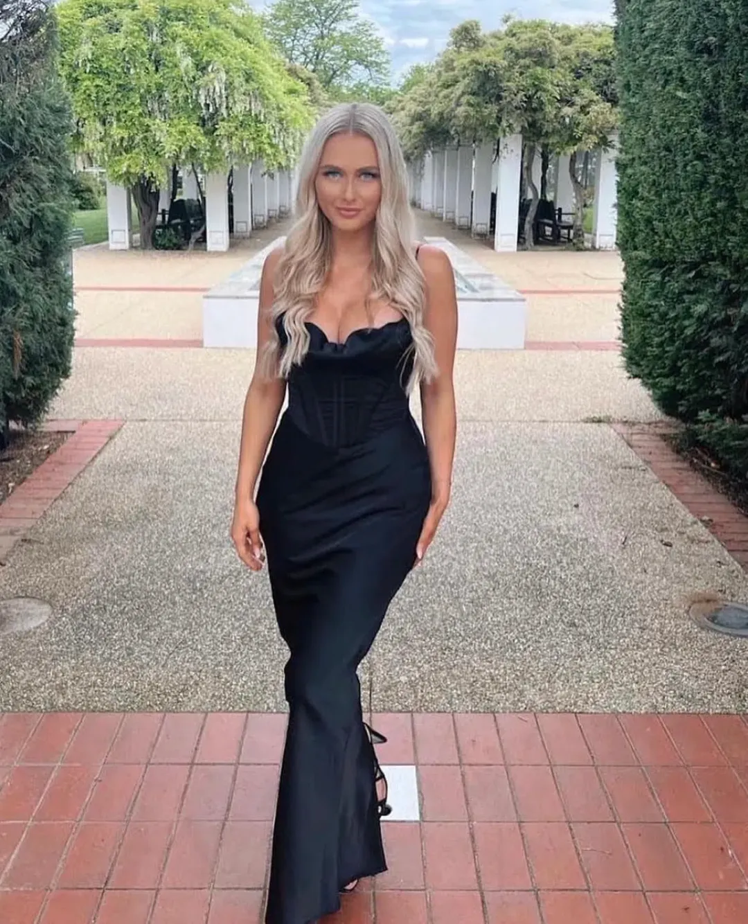 House Of CB Charmaine Corset Maxi Dress Black Size M / AU 10 for rent on The Volte - main image