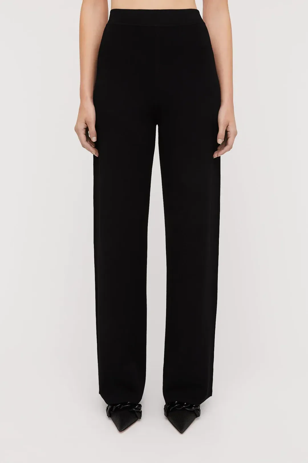 Scanlan Theodore Micro Crepe Trouser in Black in Size AU 10 for rent on The Volte - main image