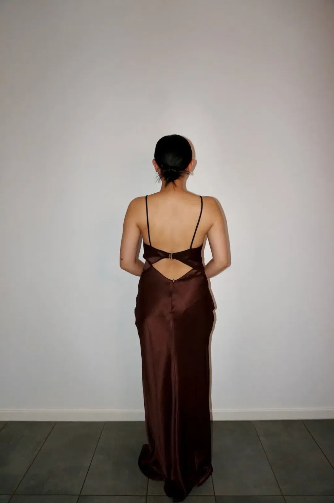 Bec & Bridge Hazel Maxi Dress Chocolate Size 8 for rent on The Volte - main image