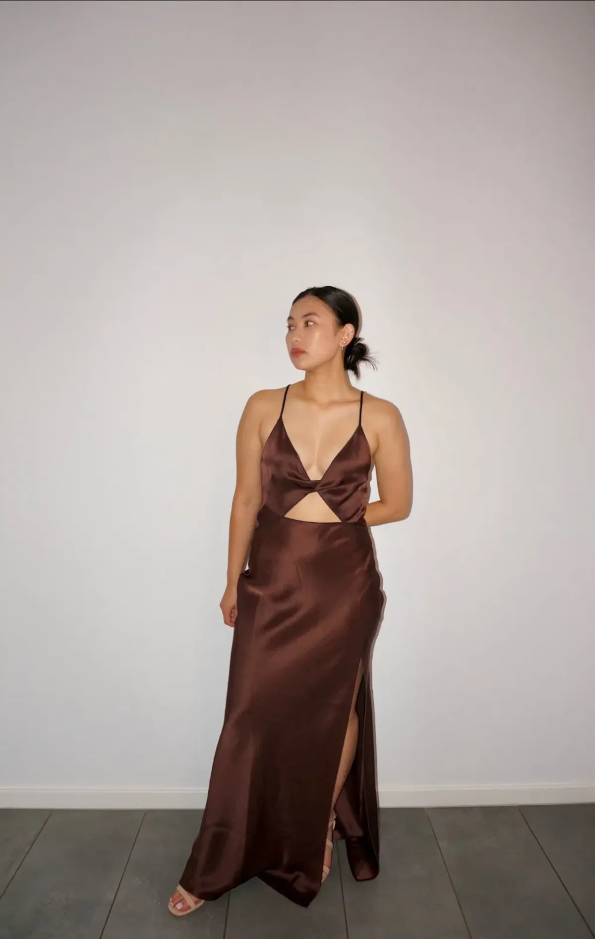 Bec & Bridge Hazel Maxi Dress Chocolate Size 8 - Image 2
