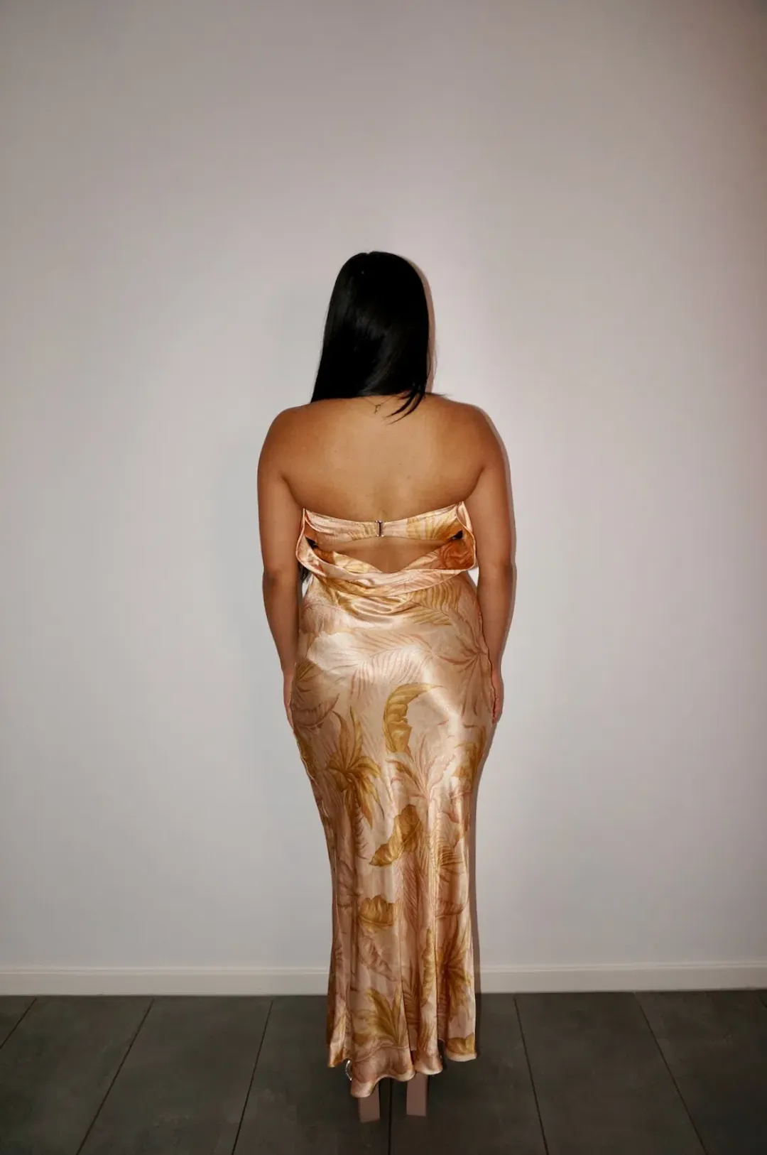 Bec and Bridge Dust Palms Strapless Maxi Dress Dust Palms Print Size 10 for rent on The Volte - main image