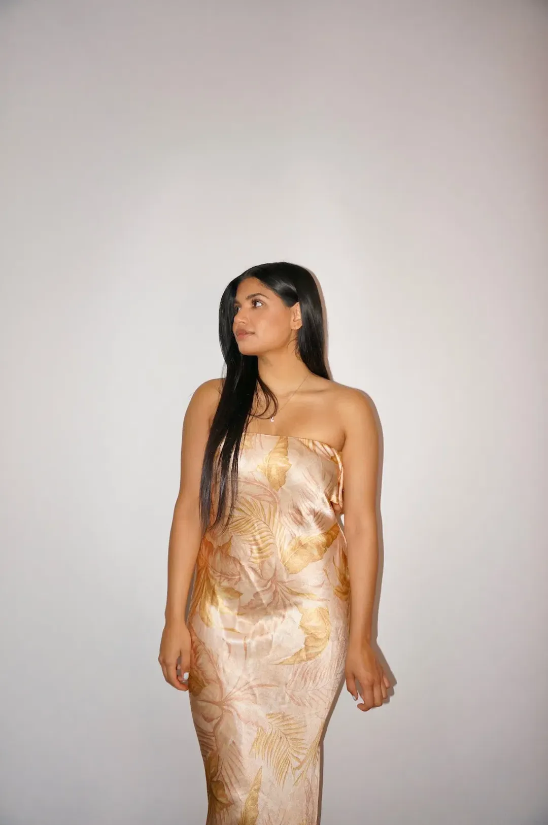 Bec and Bridge Dust Palms Strapless Maxi Dress Dust Palms Print Size 10 for rent on The Volte - main image