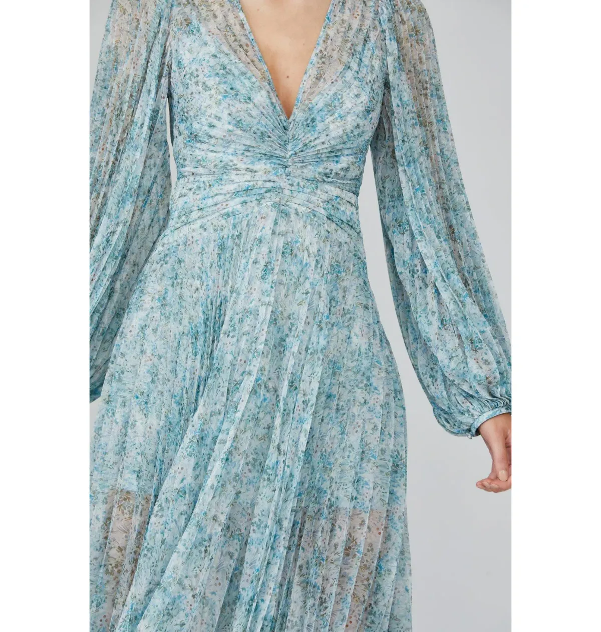 Acler Astone Midi Dress Blue Size AU 10 - Image 3