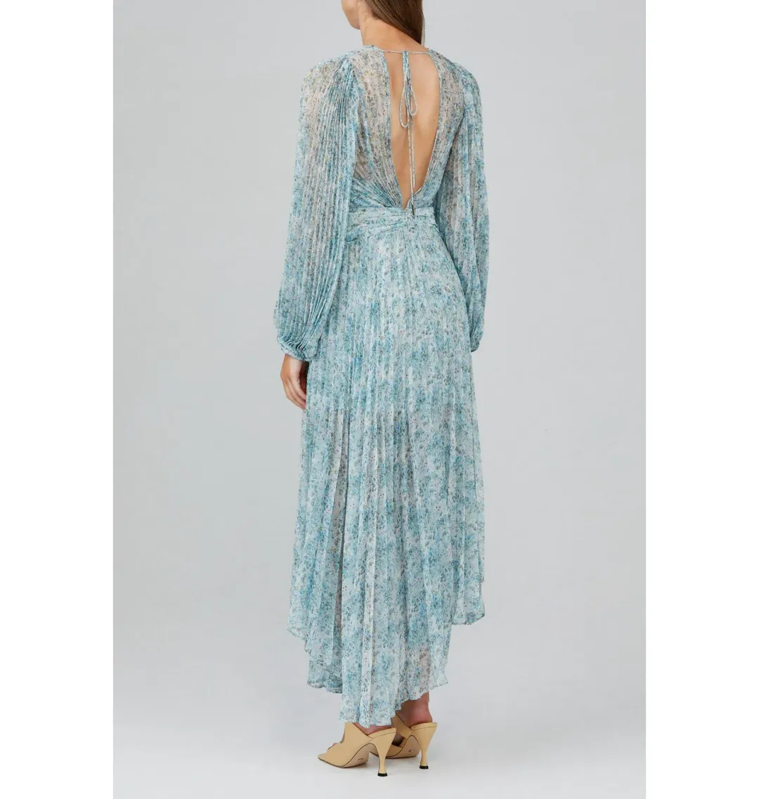 Acler Astone Midi Dress Blue Size AU 10 for rent on The Volte - main image