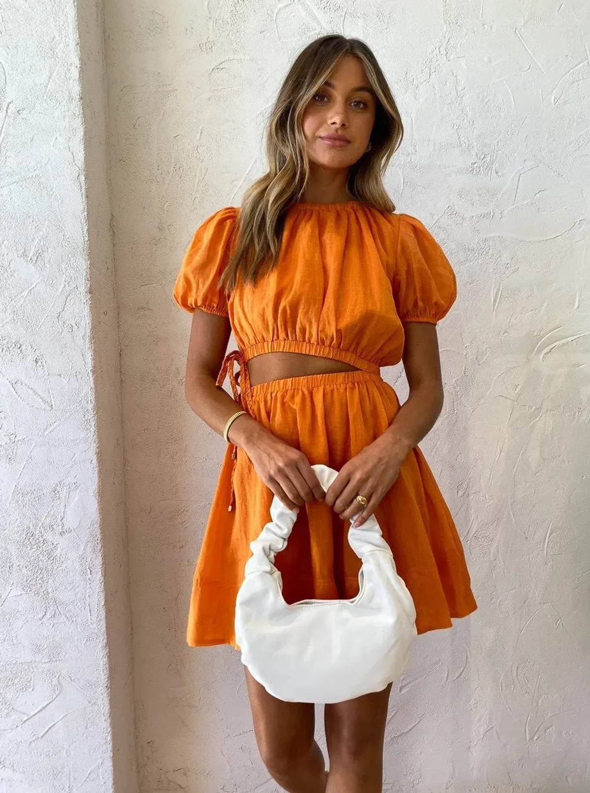 New Romantics Lavender Mist Mini Dress in Marigold Size 6 - Image 3