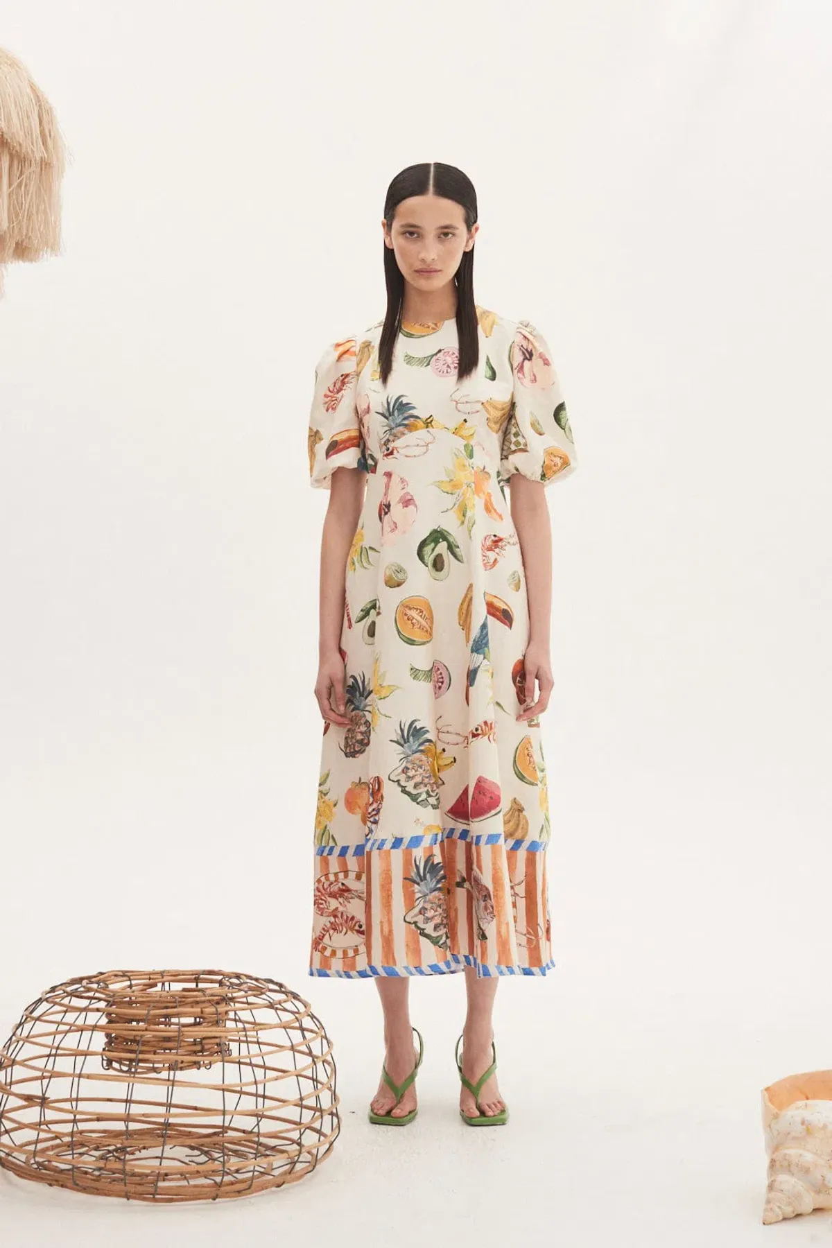 Alemais Theo Midi Dress Multi Size 10 - Image 2