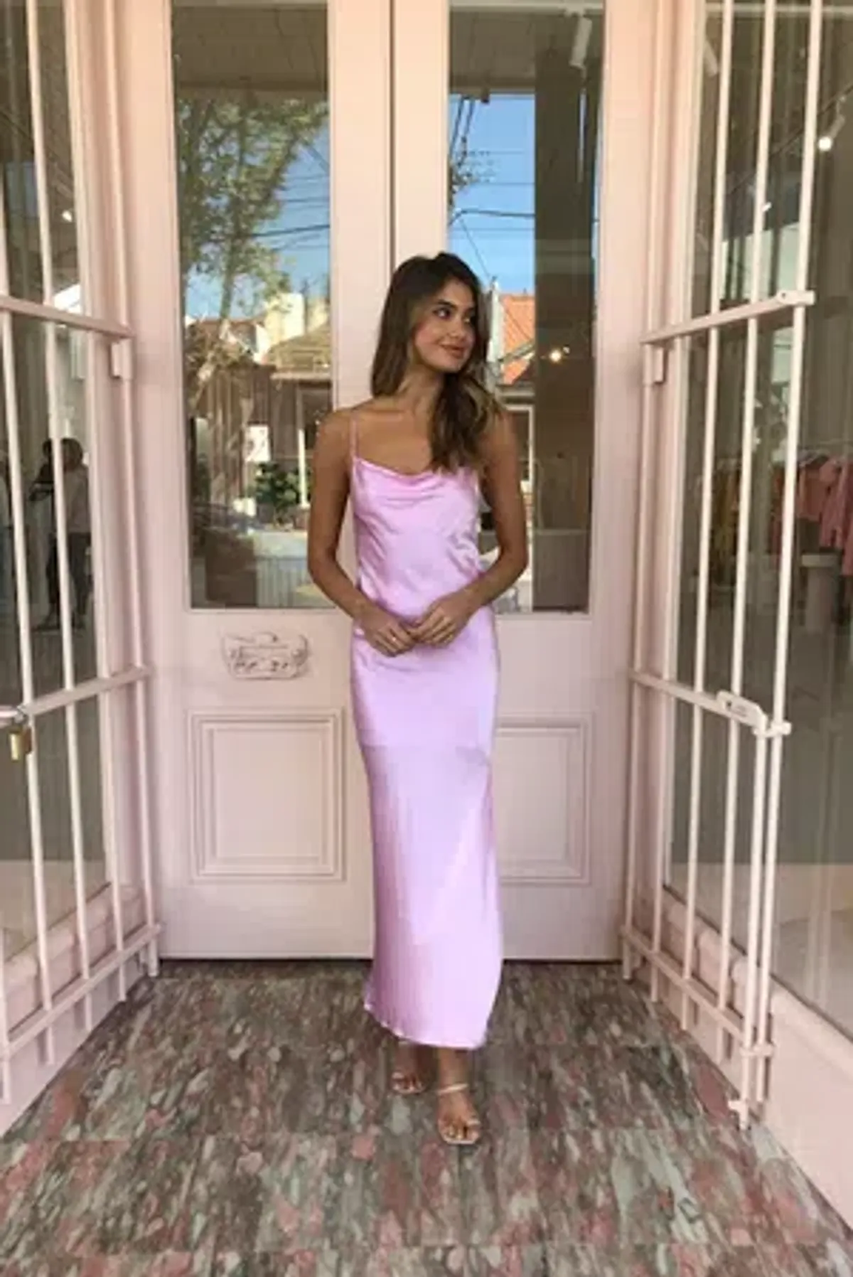 Ginia Lexi Silk Slip Dress Pink Size XS / Au 6 - Image 2