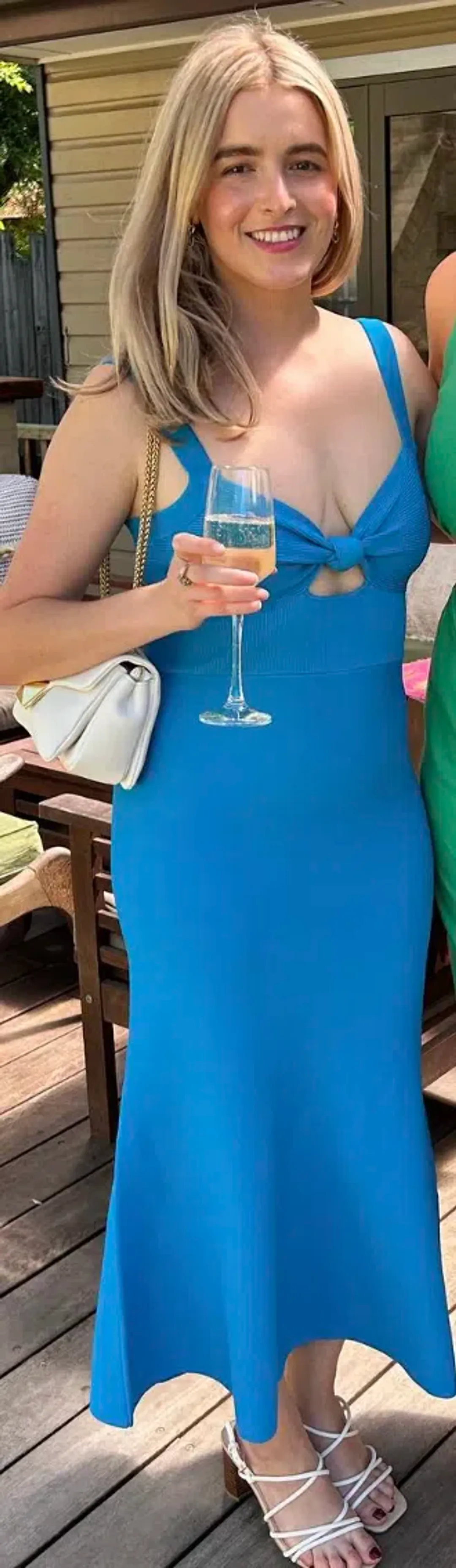 Rebecca Vallance Alma Knit Midi Dress Blue Size M / AU 8 for rent on The Volte - main image