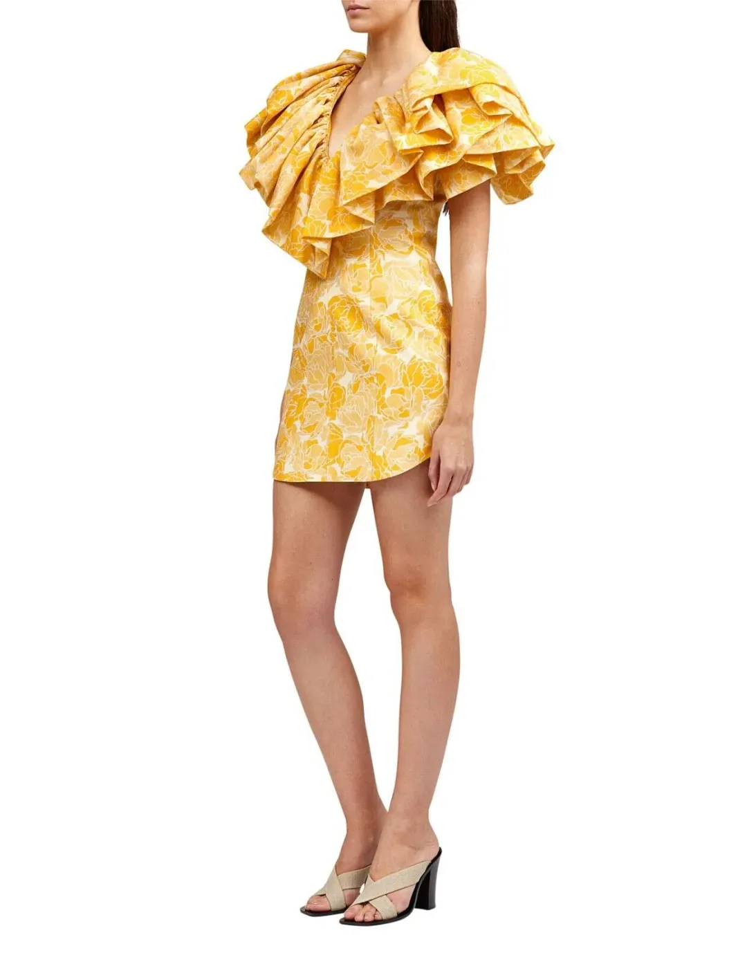 Acler Beston Mini Dress Yellow Size 8 for rent on The Volte - main image