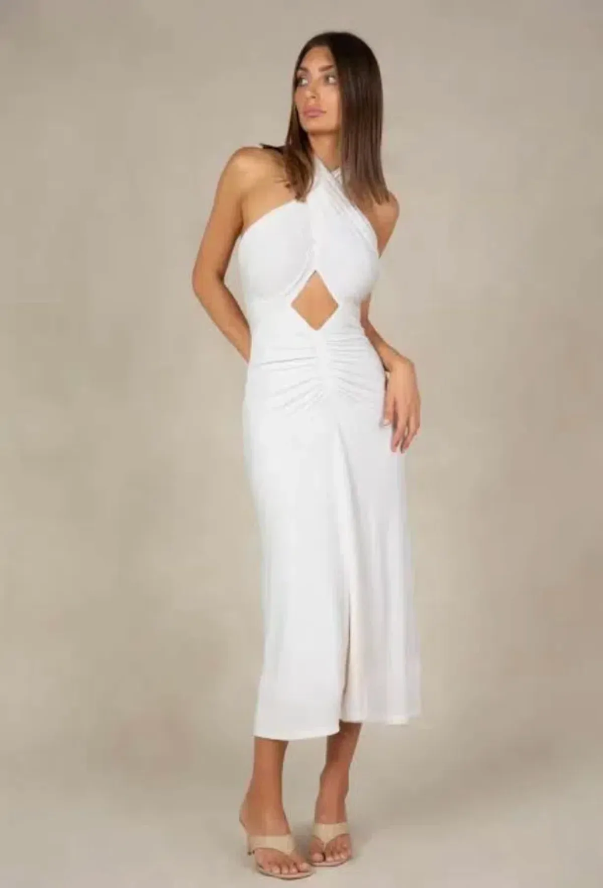MISHA Esperanza Midi Dress White Size 10/M  - Image 1