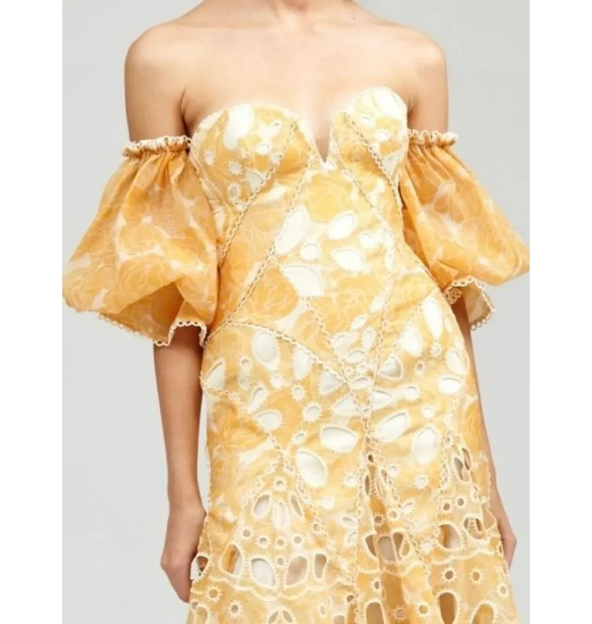 Acler Holland Midi Dress Lemon Size AU 10 - Image 3