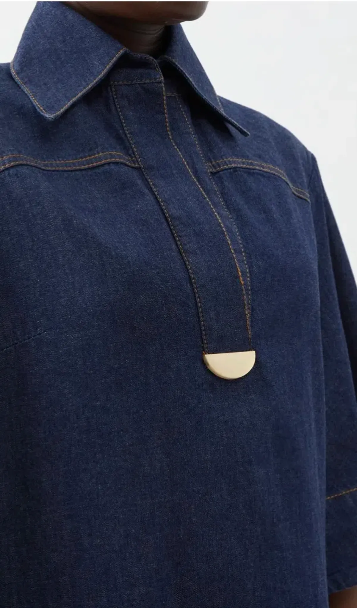 Zimmermann Denim Tunic Dress Ink Size 0 / AU 8 - Image 4