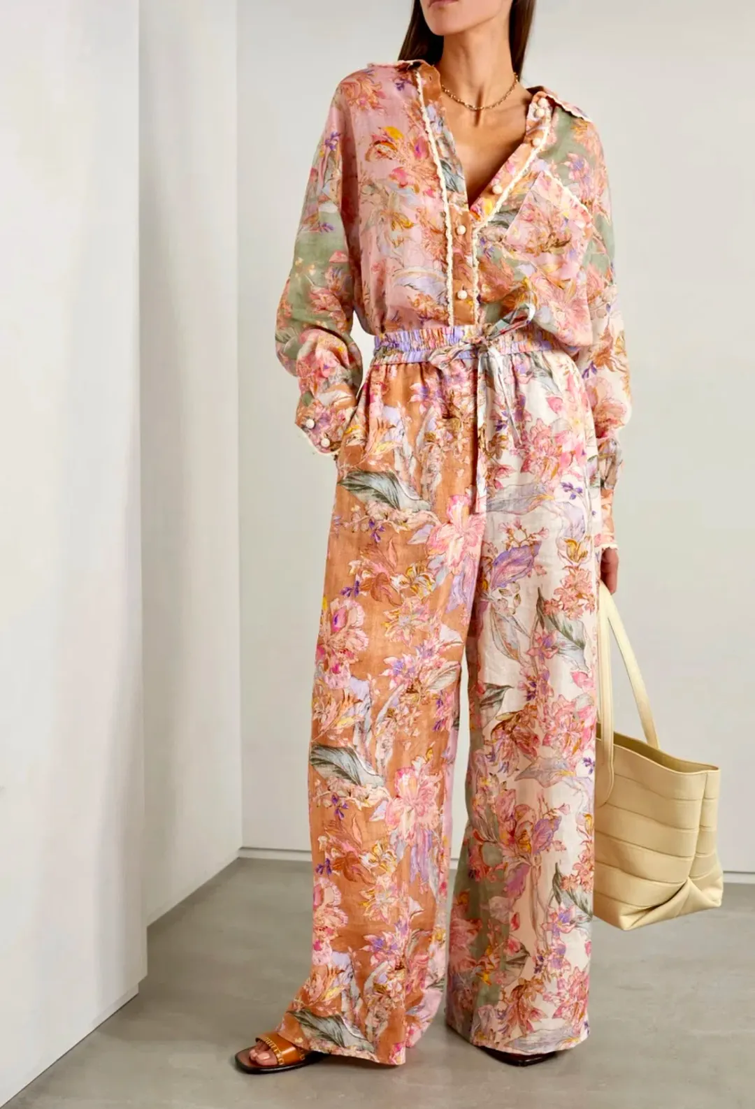 Zimmerman Cira Top and Pant Set Multi-colored Size 0P-1/ Au 6-10 for rent on The Volte - main image