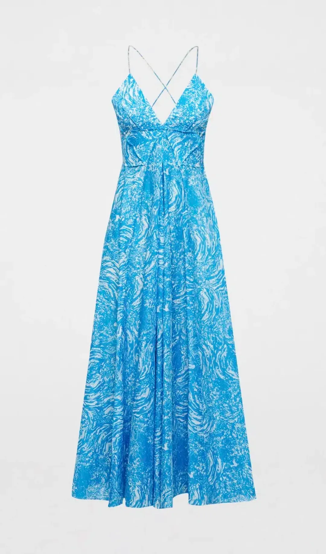Scanlan Theodore Ocean Cotton Shoestring Dress Blue Size 6 / XS for rent on The Volte - main image
