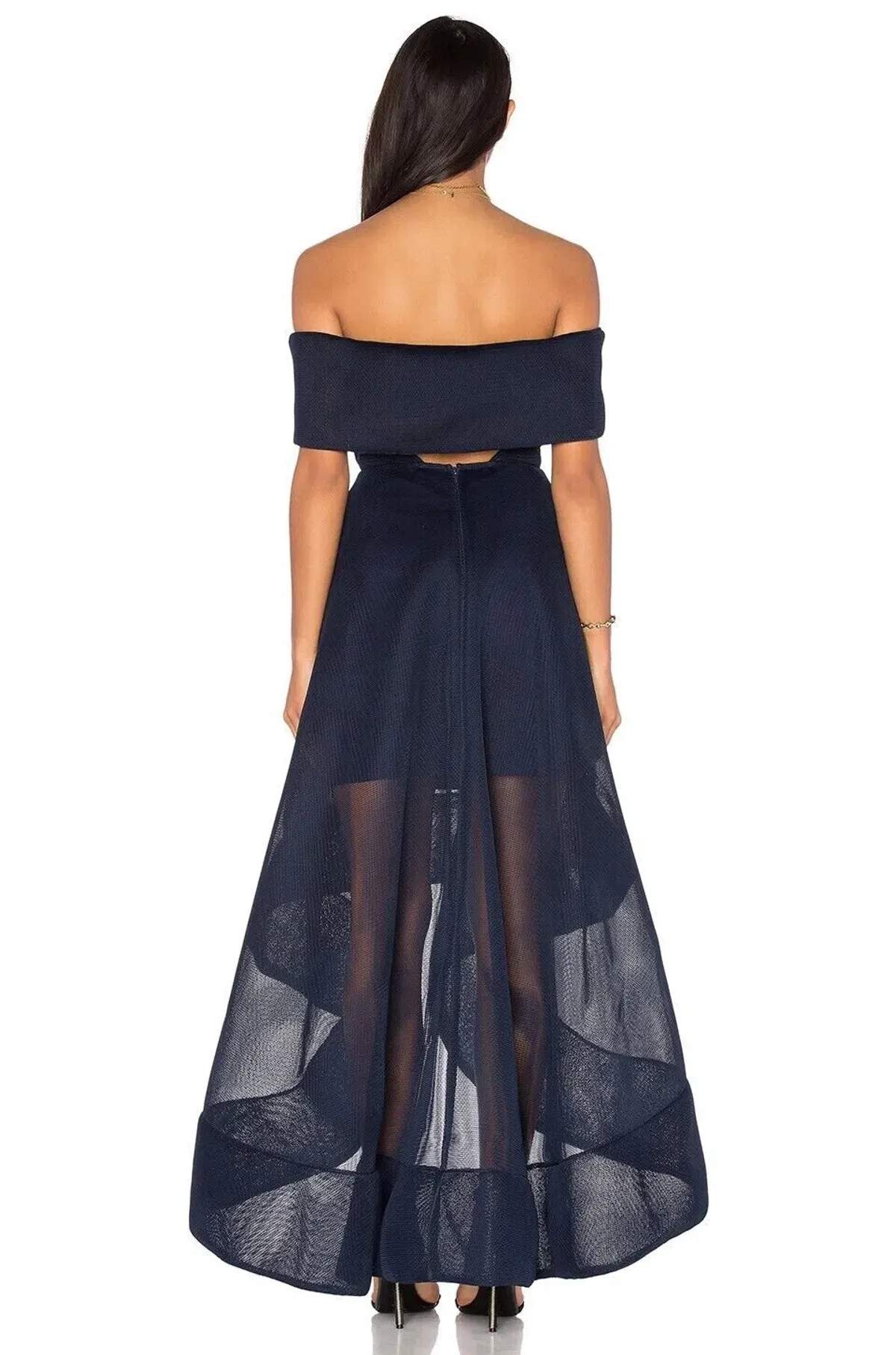 Bronx And Banco Tulip Off Shoulder Dress Navy Size 10 - Image 3