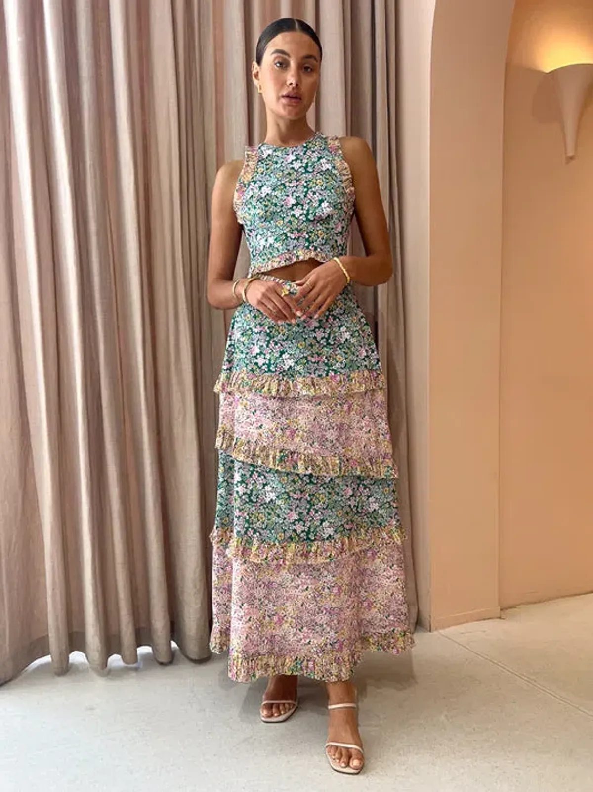 Kate Ford Zouina Cut Out Dress in Multi Size 8 - Image 1