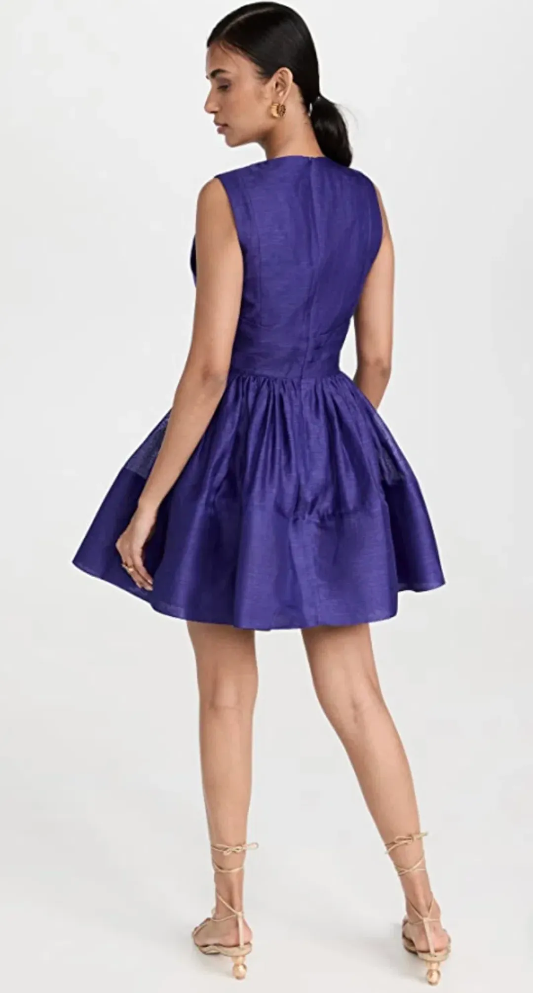 Zimmermann Tama V Neck Mini Dress Blue Size 1 / Au 10 for rent on The Volte - main image