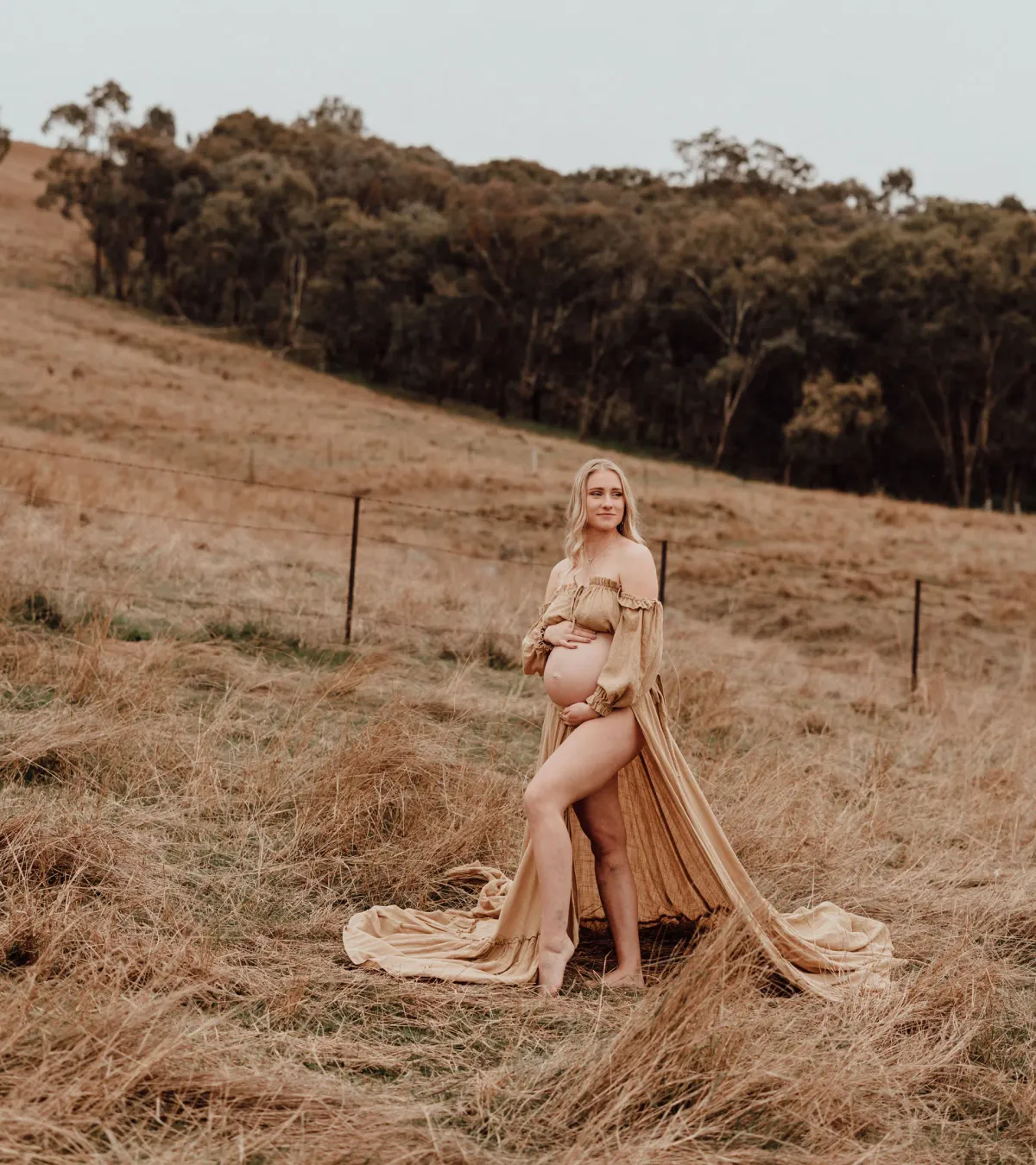 We Are Reclamation Dreams Like These Three Piece Gown in Mustard Size 22 - Image 4