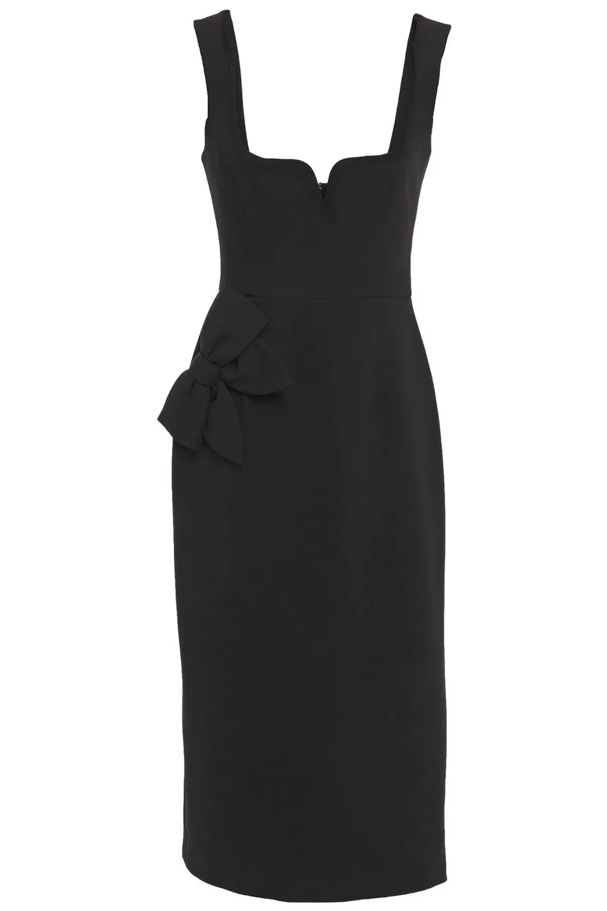 Rebecca Vallance Galerie Bow Embellished Crepe Midi Dress Black Size 6 - Image 3