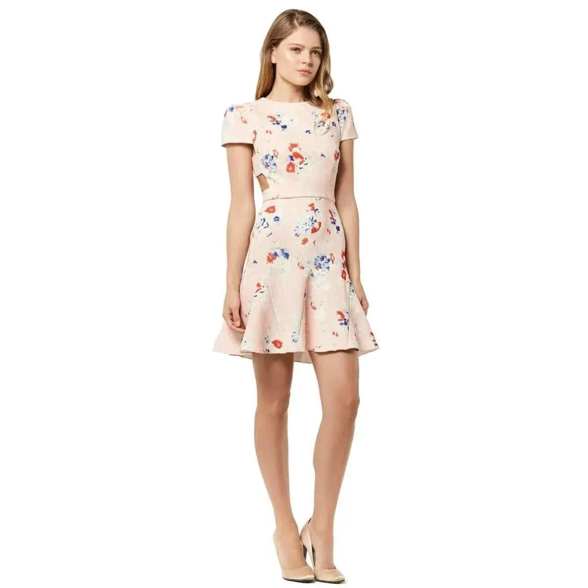 Yeojin Bae Double Crepe Bouquet Floral Jasmine Dress Pink/Floral Size AU 6 - Image 1