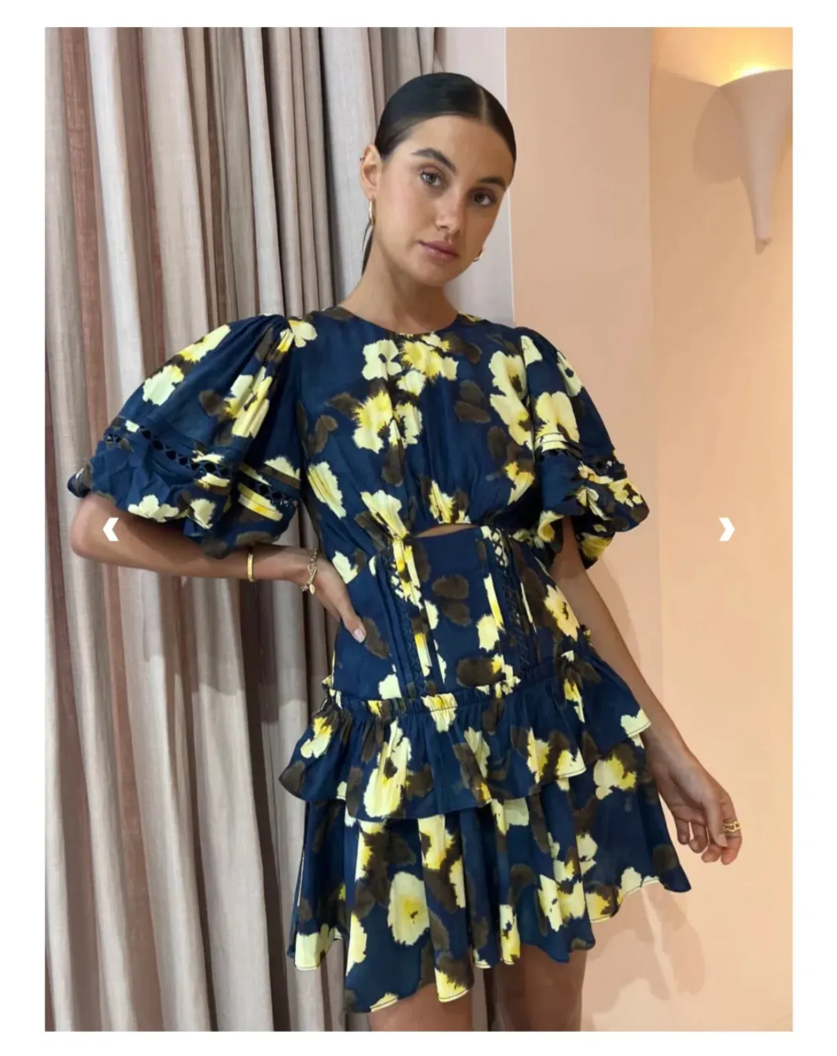 Acler Clovelly mini dress navy size 10 - Image 2