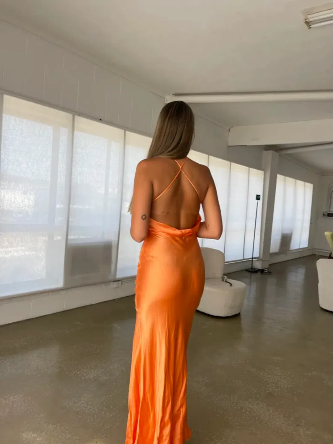 Bec & Bridge Annika Maxi Dress Coral Size 6  for rent on The Volte - main image