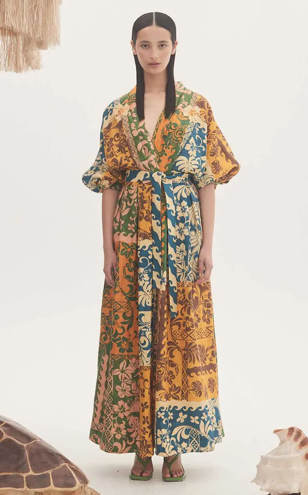 Alemais Archie Wrap Dress Multi Size 14 for rent on The Volte - main image