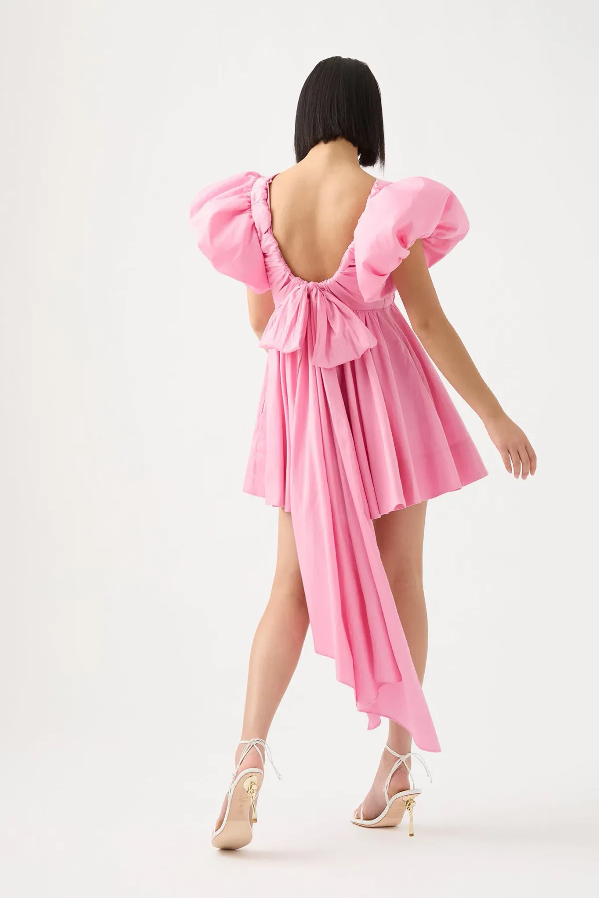 Aje Gretta Bow Back Mini Dress Ballerina Pink Size 8 - Image 2
