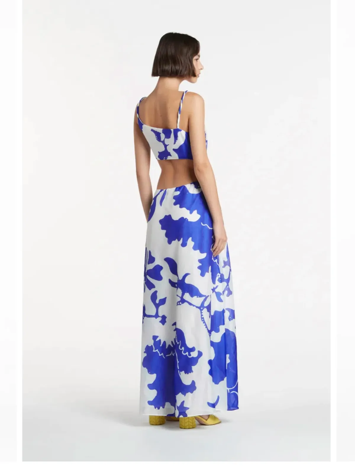 Sir the Label Vivi Asymmetrical Cut Out Dress Print Size 1 / AU 8 - Image 3